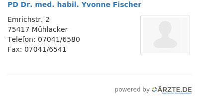 Pd dr med habil yvonne fischer