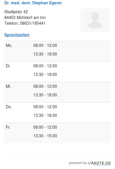 Dr med dent stephan egerer