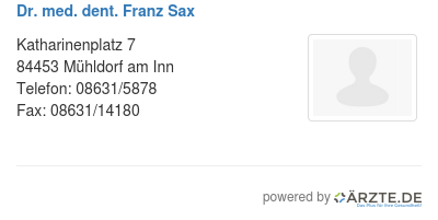 Dr med dent franz sax
