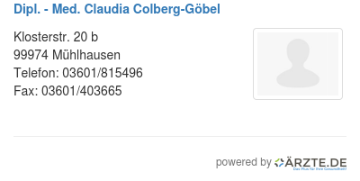 Dipl med claudia colberg goebel