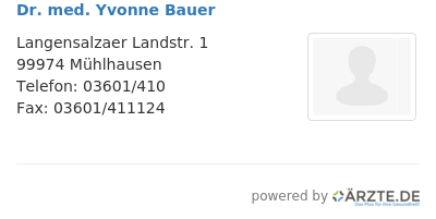Dr med yvonne bauer
