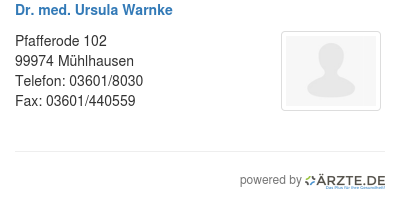 Dr med ursula warnke