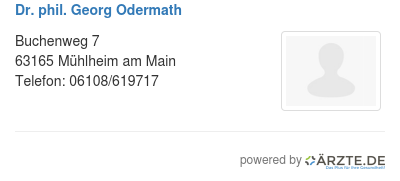 Dr phil georg odermath