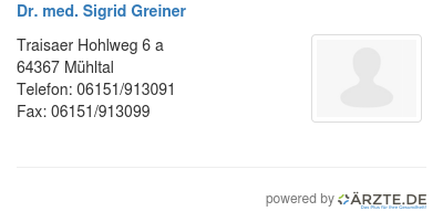 Dr med sigrid greiner