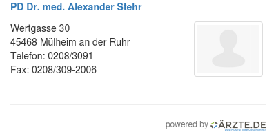 Pd dr med alexander stehr 279975