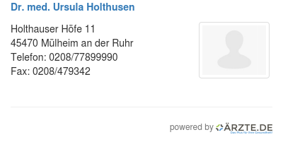 Dr med ursula holthusen