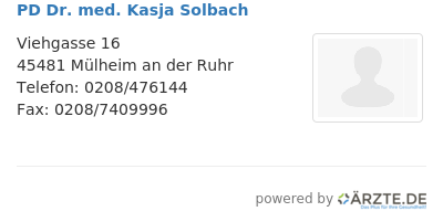 Pd dr med kasja solbach