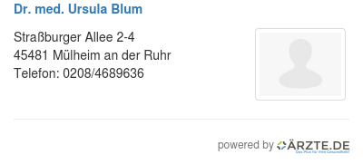 Dr med ursula blum