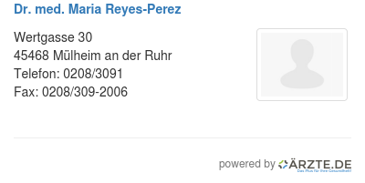 Dr med maria reyes perez