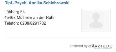 Dipl psych annika schlebrowski