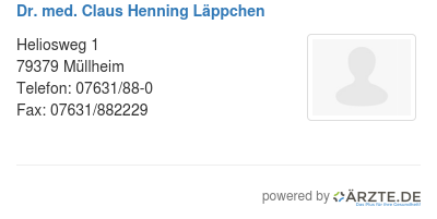 Dr med claus henning laeppchen