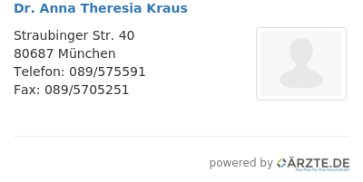 Dr anna theresia kraus