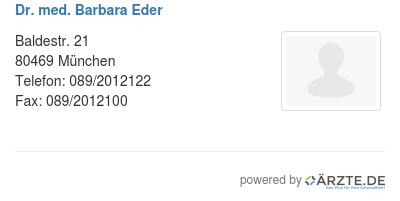 Dr med barbara eder