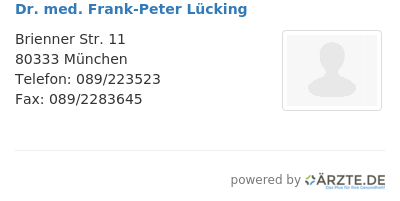 Dr med frank peter luecking