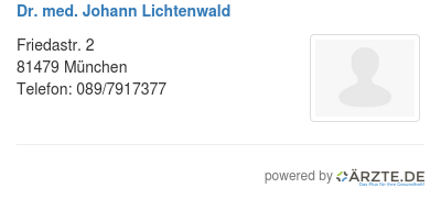 Dr med johann lichtenwald