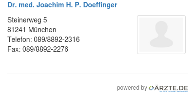 Dr med joachim h p doeffinger