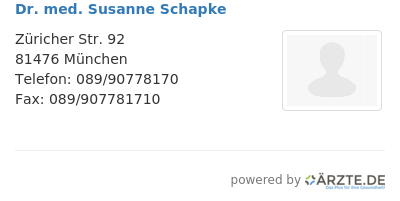Dr med susanne schapke