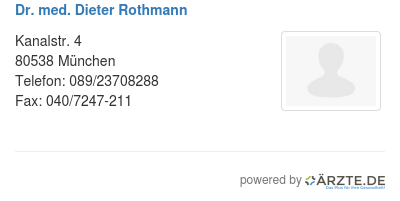 Dr med dieter rothmann