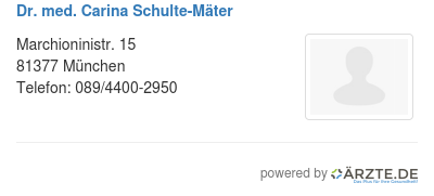 Dr med carina schulte maeter