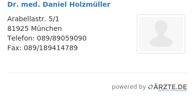 Dr med daniel holzmueller