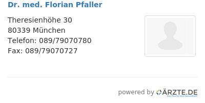 Dr med florian pfaller