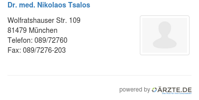Dr med nikolaos tsalos