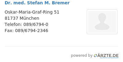 Dr med stefan m bremer