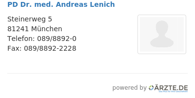 Pd dr med andreas lenich
