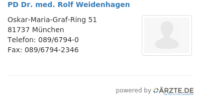Pd dr med rolf weidenhagen