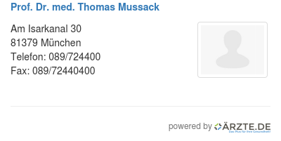 Prof dr med thomas mussack