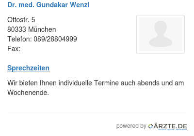 Dr med gundakar wenzl