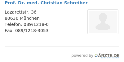 Prof dr med christian schreiber