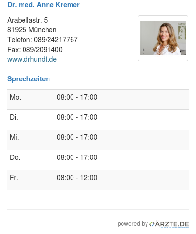 Dr med anne kremer