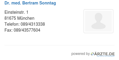 Dr med bertram sonntag