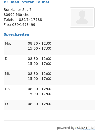 Dr med stefan tauber