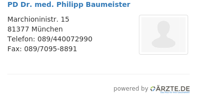 Pd dr med philipp baumeister