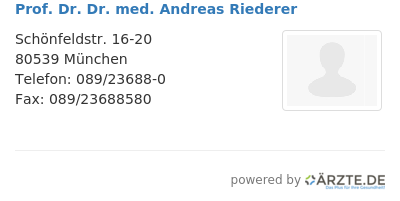 Prof dr dr med andreas riederer