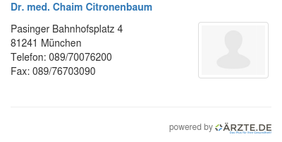 Dr med chaim citronenbaum