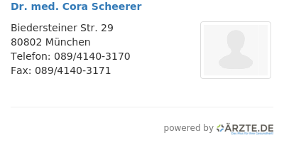 Dr med cora scheerer