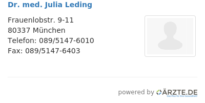 Dr med julia leding