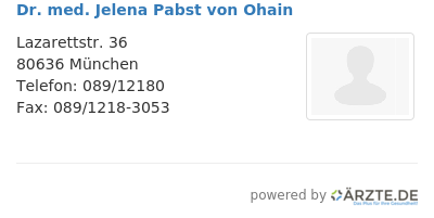 Dr med jelena pabst von ohain