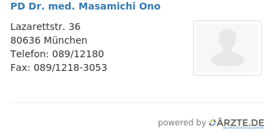 Pd dr med masamichi ono