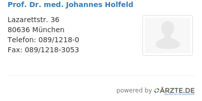 Prof dr med johannes holfeld