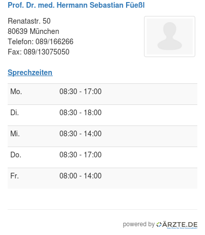 Prof dr med hermann sebastian fueessl