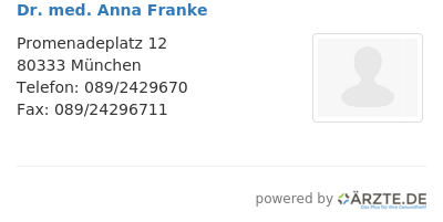 Dr med anna franke