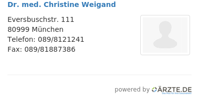 Dr med christine weigand