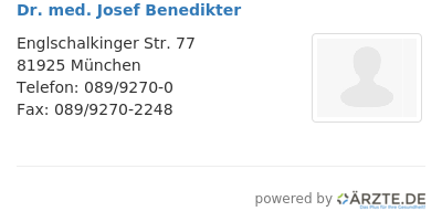 Dr med josef benedikter