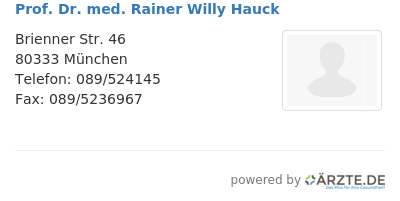 Prof dr med rainer willy hauck