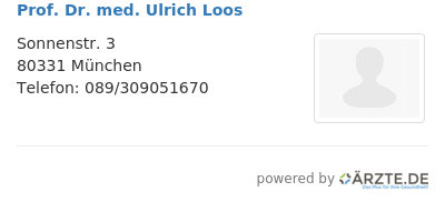 Prof dr med ulrich loos
