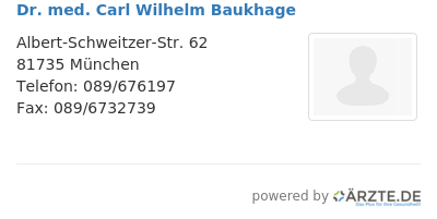 Dr med carl wilhelm baukhage